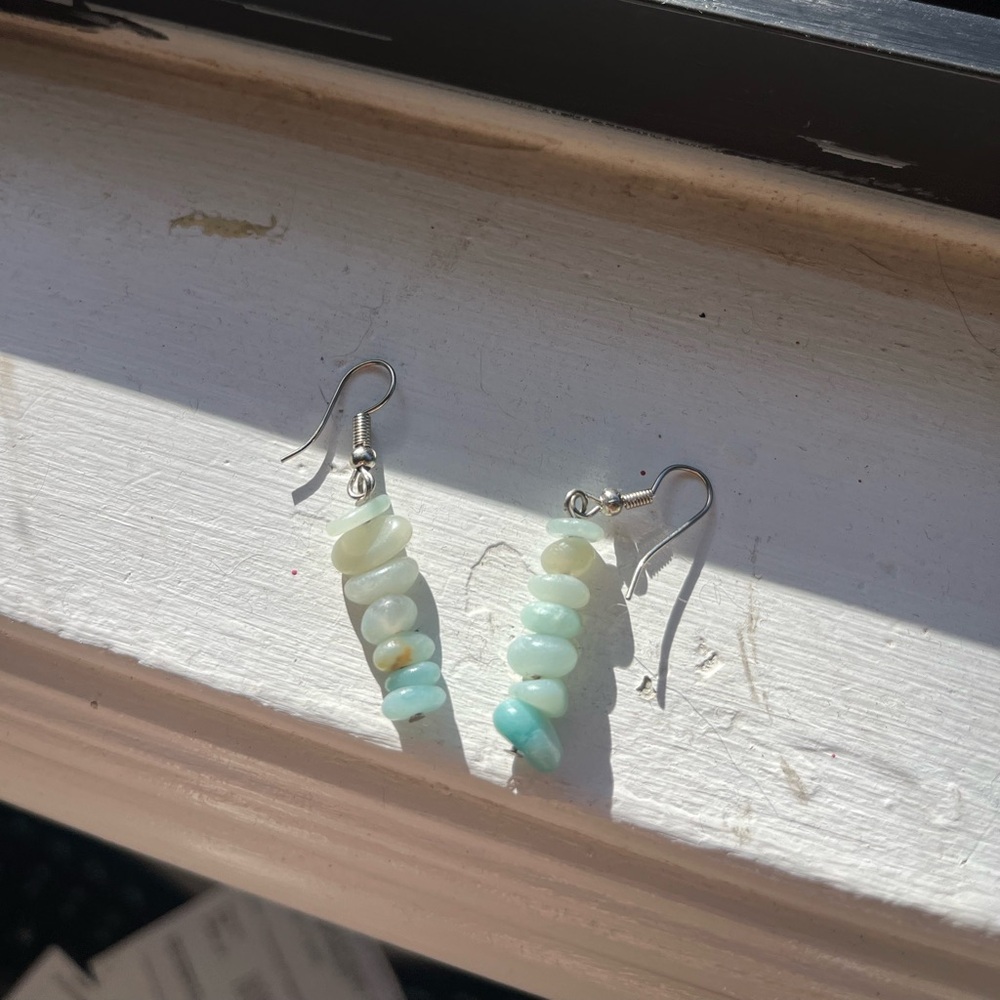 Aquamarine Stone Dangle Earrings 🩵